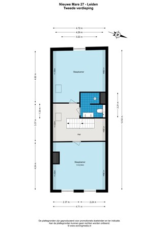 Floorplan - Nieuwe Mare 27, 2312 NL Leiden